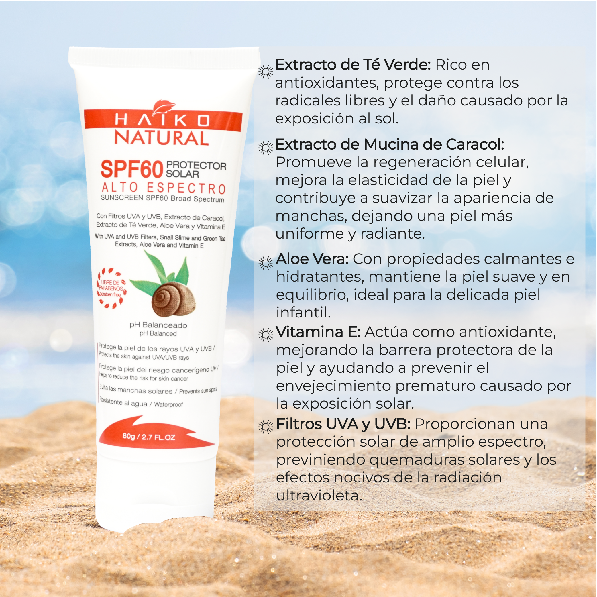 Protector solar SPF 60 c