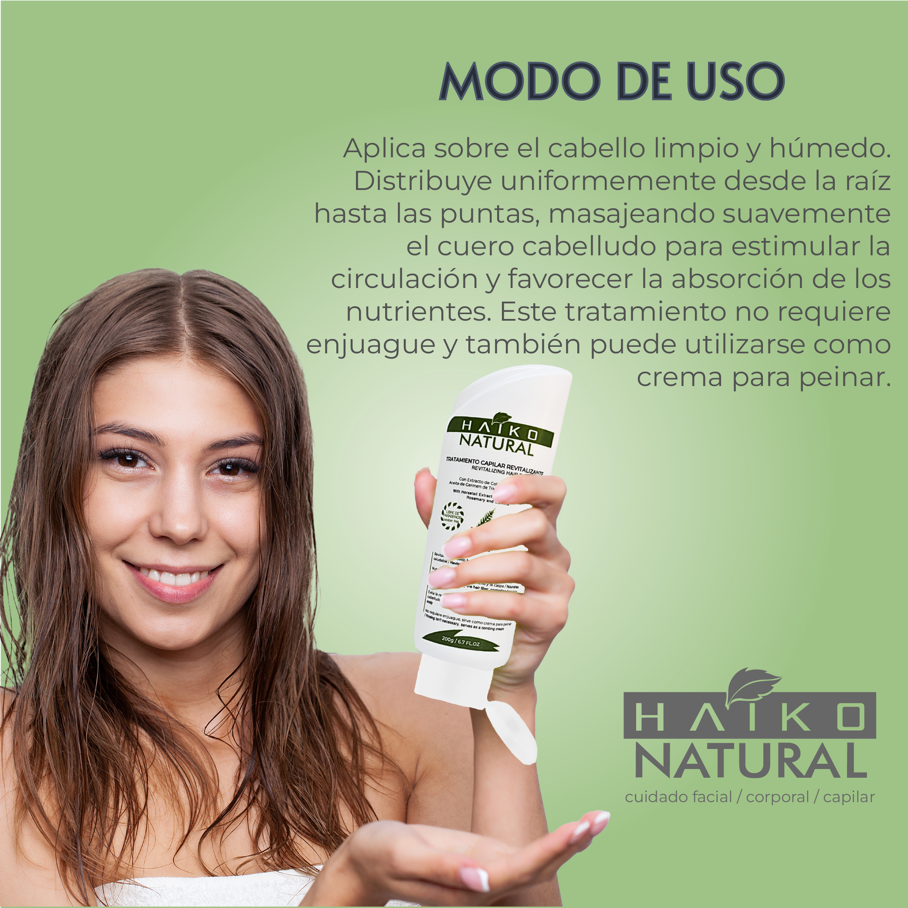 Tratamiento Capilar Revitalizante con Extracto de Cola de Caballo y Aceite de Germen de Trigo - 200g | Fortalece y Nutre el Cabello | Libre de Sal y Parabenos