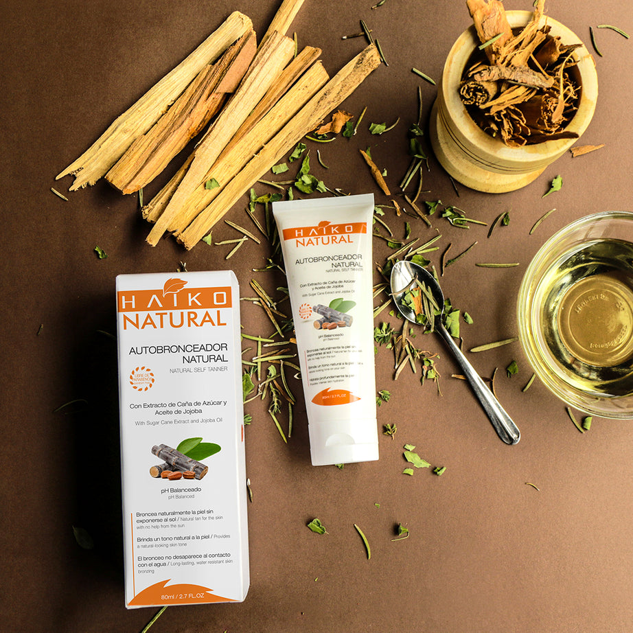 Autobronceador Natural con Extracto de Caña de Azúcar y Aceite de Jojoba - 80g | Bronceado Uniforme y Profundamente Hidratante | Libre de Parabenos