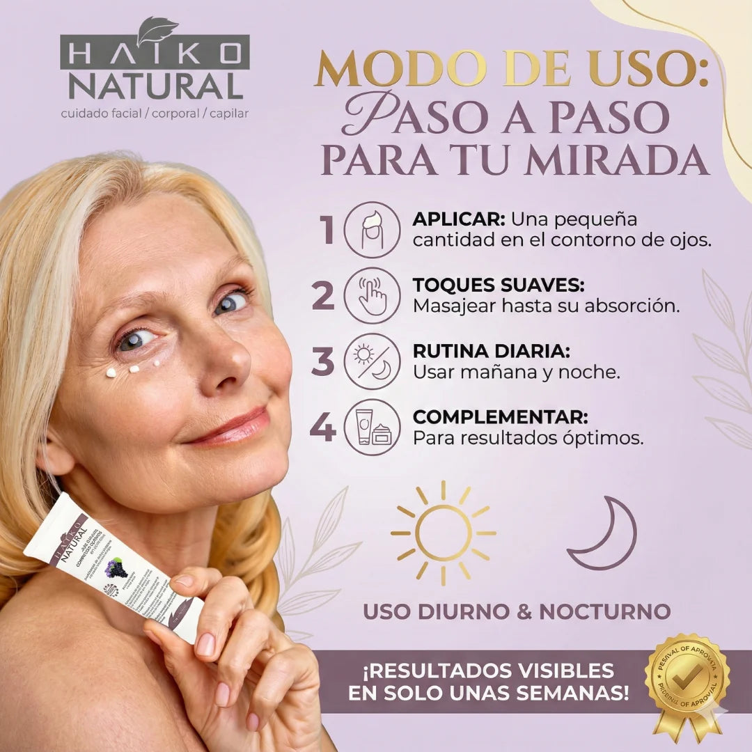 SPICY | Gel Contorno de Ojos con Extracto de Uva y Colágeno - 30g | Atenúa Ojeras y Líneas de Expresión | Libre de Parabenos (Copia)