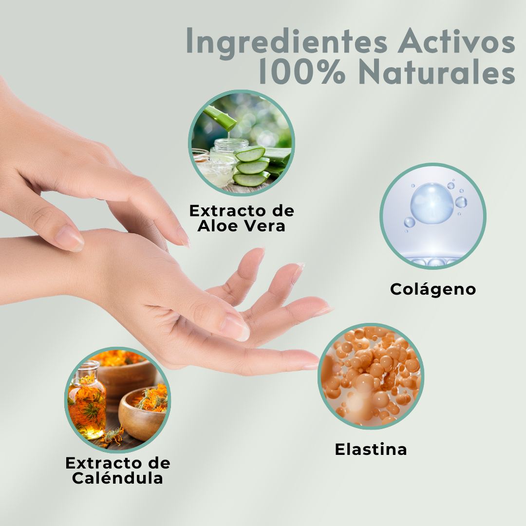 Crema Humectante para Manos con Filtros Solares, Elastina y Colágeno - 80g | Hidrata y Ayuda a Proteger la Piel | Libre de Parabenos