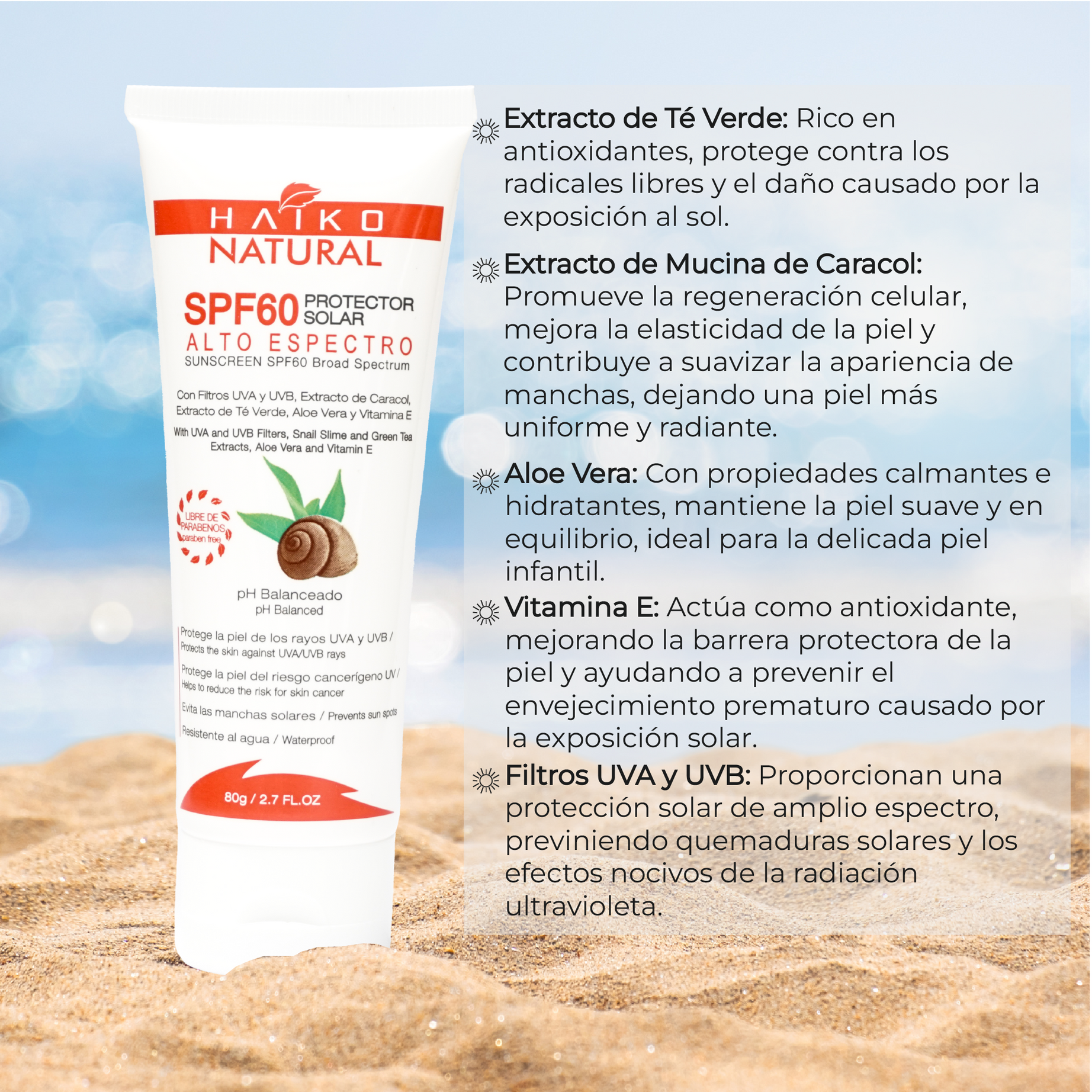 Protector solar SPF 60 c
