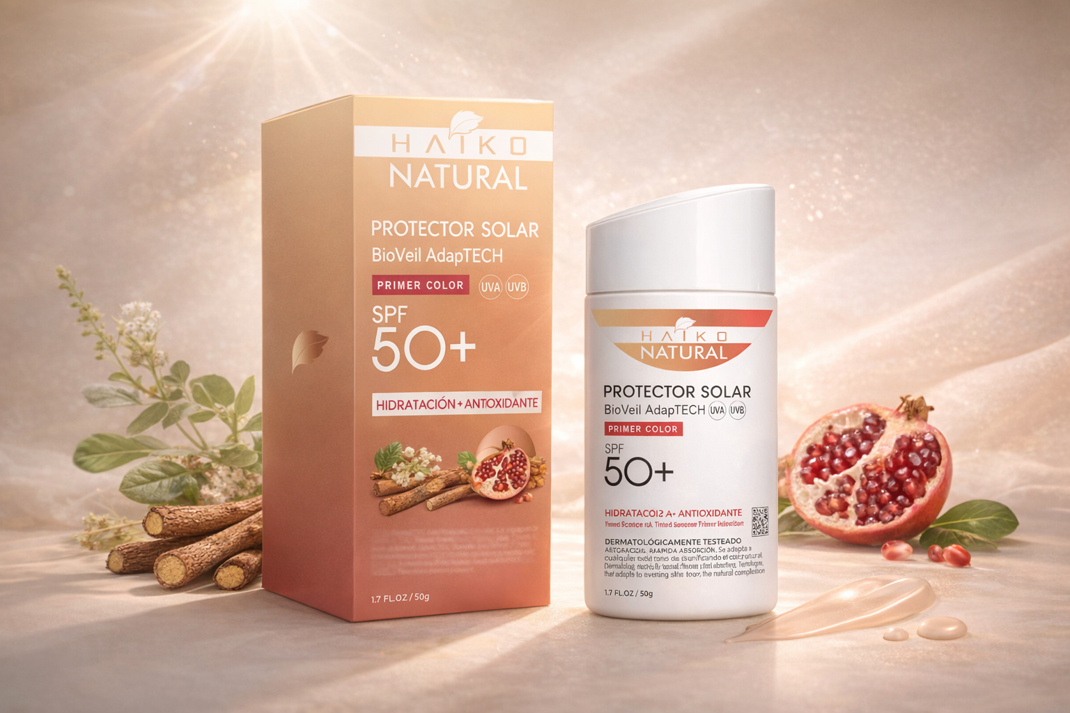 Protector Solar Facial BioVeil AdapTECH SPF 50+ Con Color | Tono Inteligente