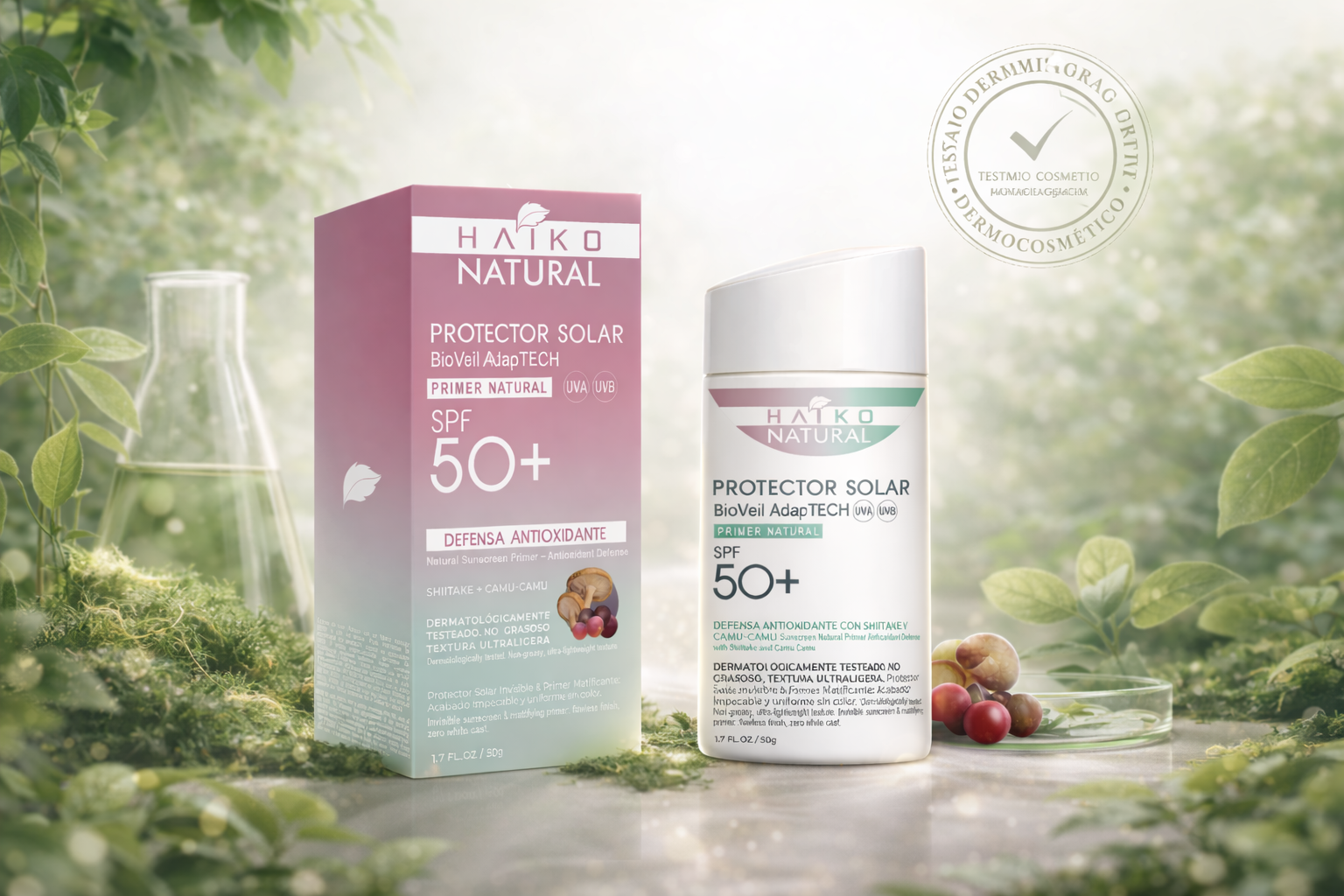 Protector Solar Facial BioVeil AdapTECH SPF 50+ Sin Color | Efecto Natural
