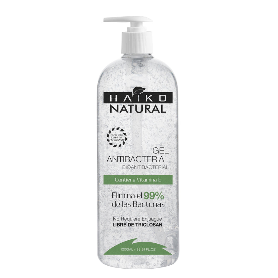 Gel Antibacterial con Vitamina E - 1000 ml | Limpia, Hidrata y Elimina el 99% de Bacterias | Libre de Parabenos