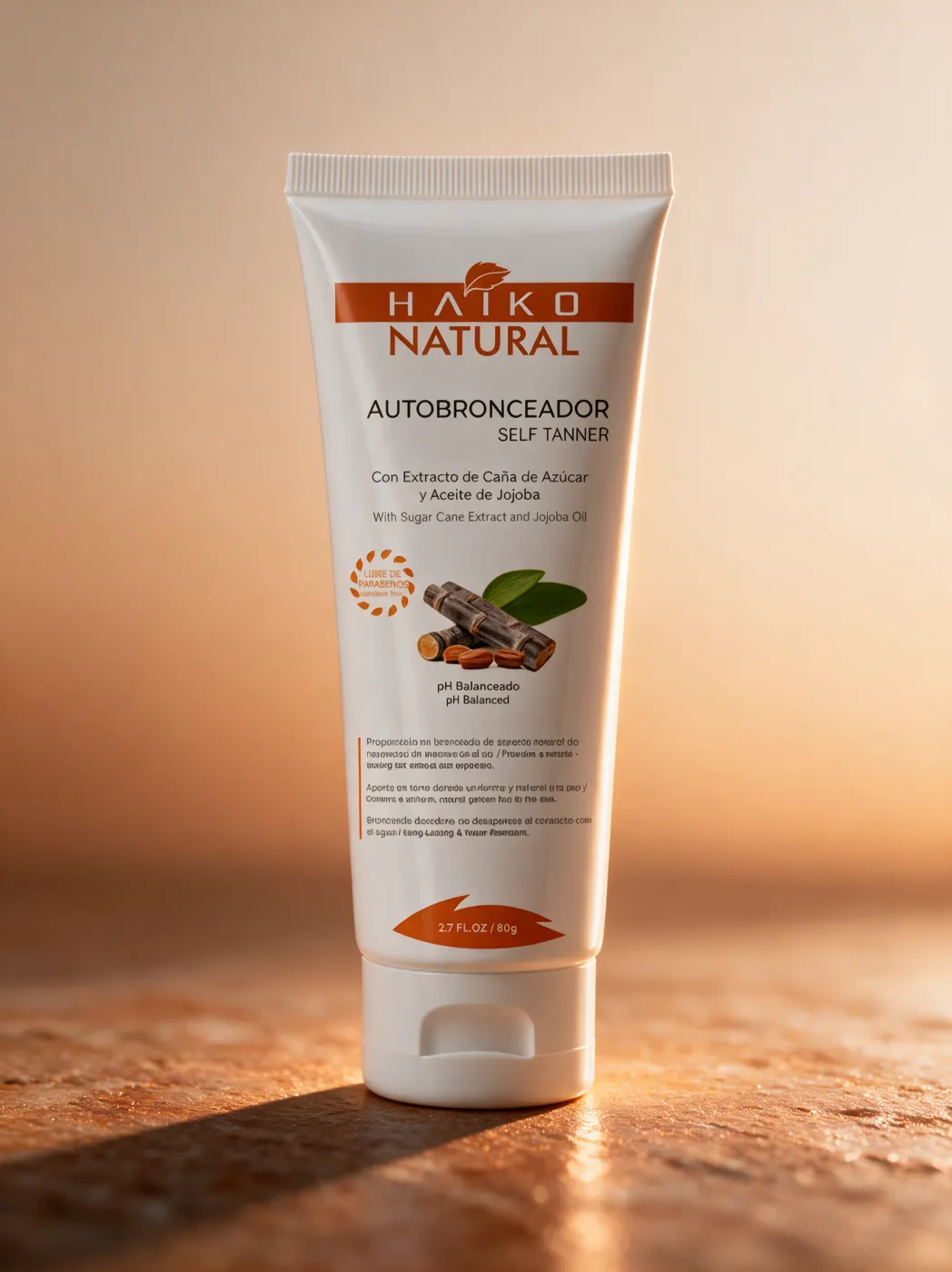 Autobronceador Natural con Extracto de Caña de Azúcar y Aceite de Jojoba