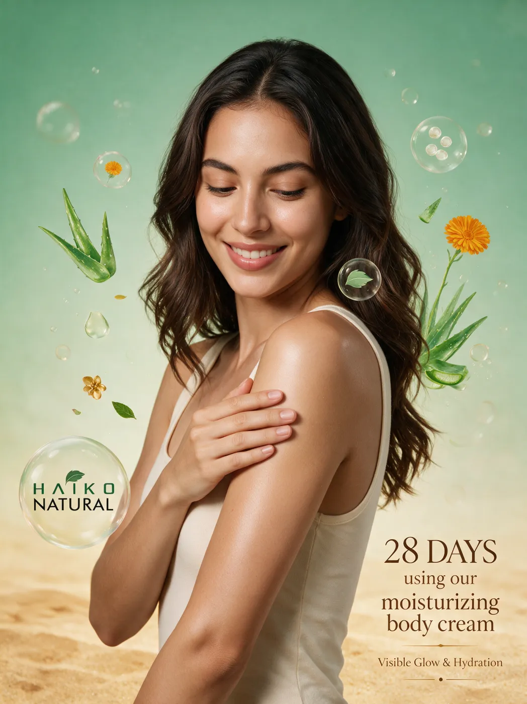 Crema Humectante Corporal con Filtros Solares, Caléndula, Aloe Vera, Elastina y Colágeno