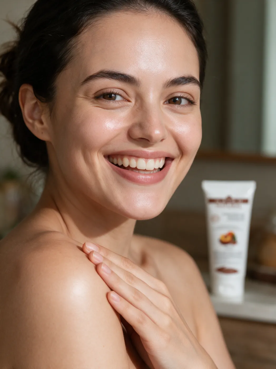 Exfoliante de Chocolate con Extracto de Cocoa, Semillas de Durazno y Vitamina E