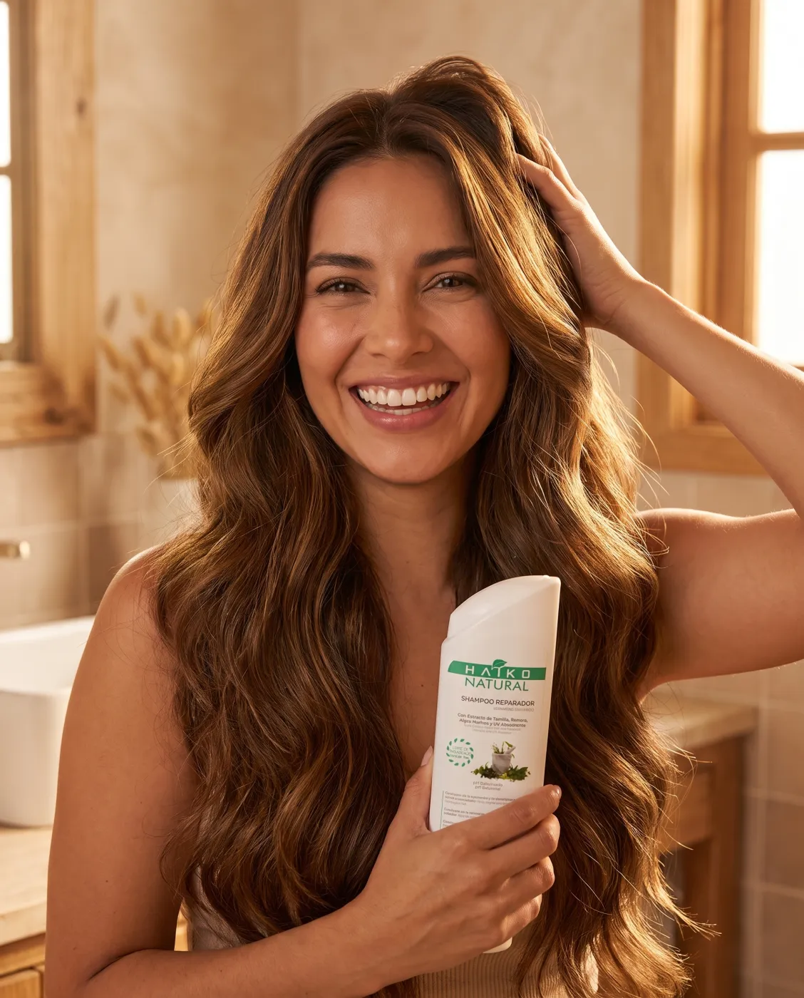 Shampoo Reparador con Extracto de Tomillo, Romero, Algas Marinas y Filtros UV